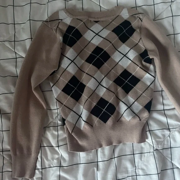 plaid polyester, long sleeve sweater - Picture 5 of 7